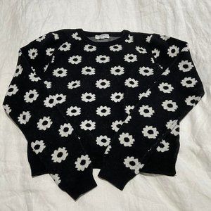 OPENING CEREMONY floral crop jacquard sweater